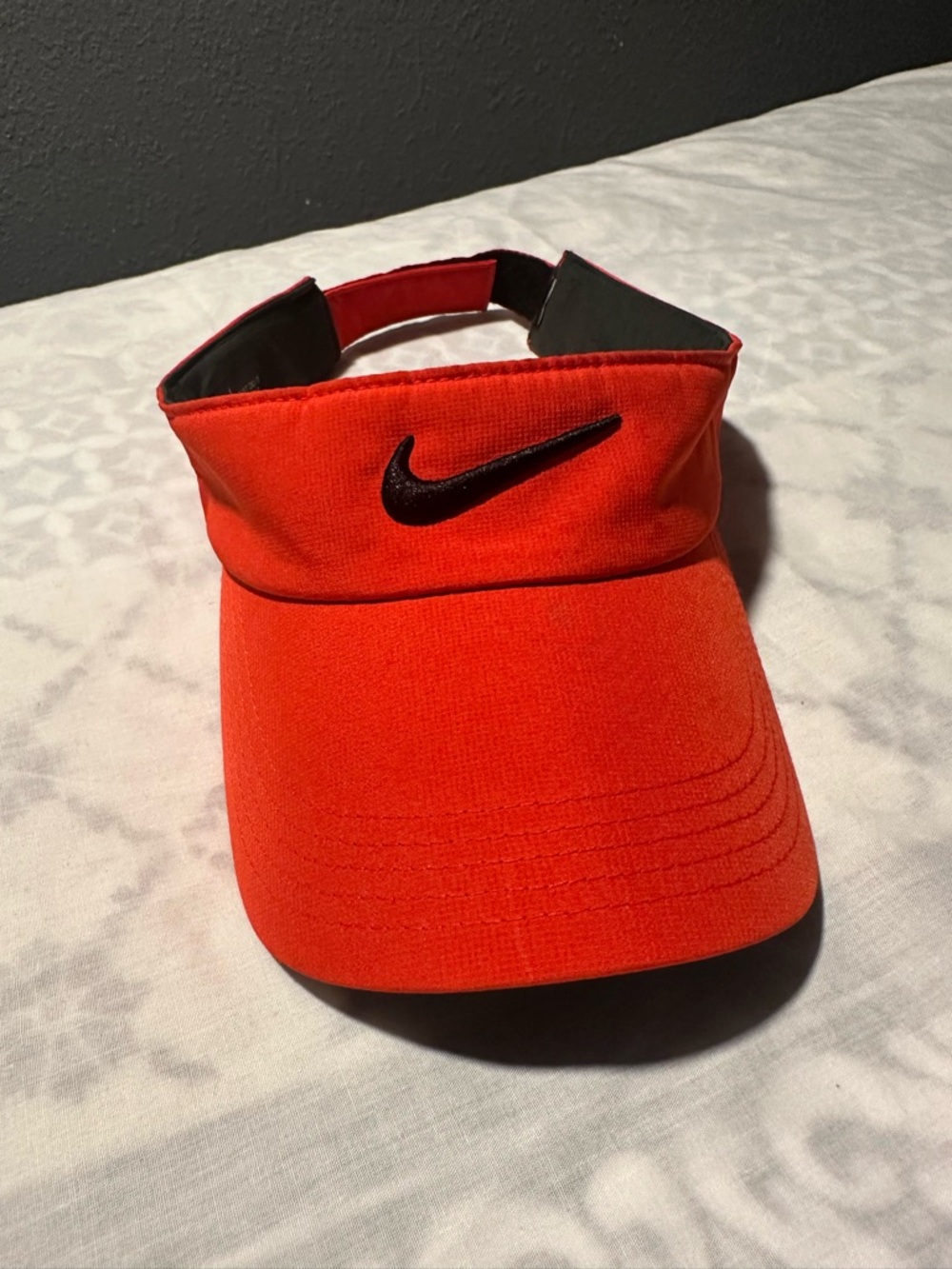Nike Bright Orange women Visor with Black Swoosh